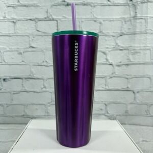 Starbucks 2022 Valentine's Purple 24 oz Stainless Steel Tumbler Fluted‎ C AM 21
